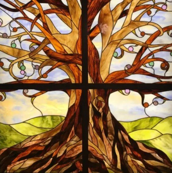 stained glass tree