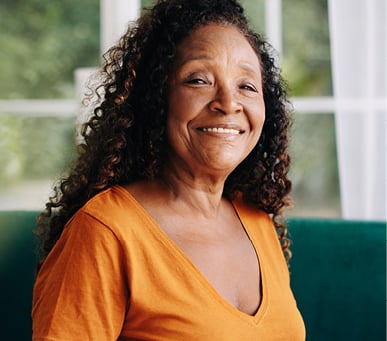 woman smiling